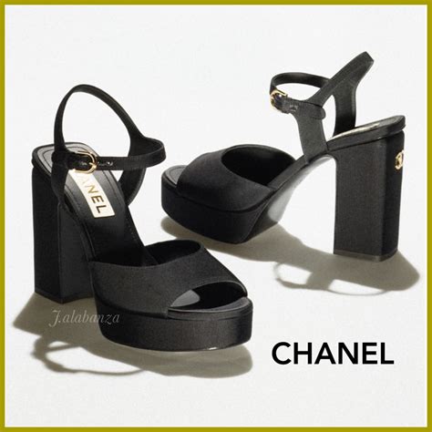 chanel high heel sandals|chanel wedge sandals 2022.